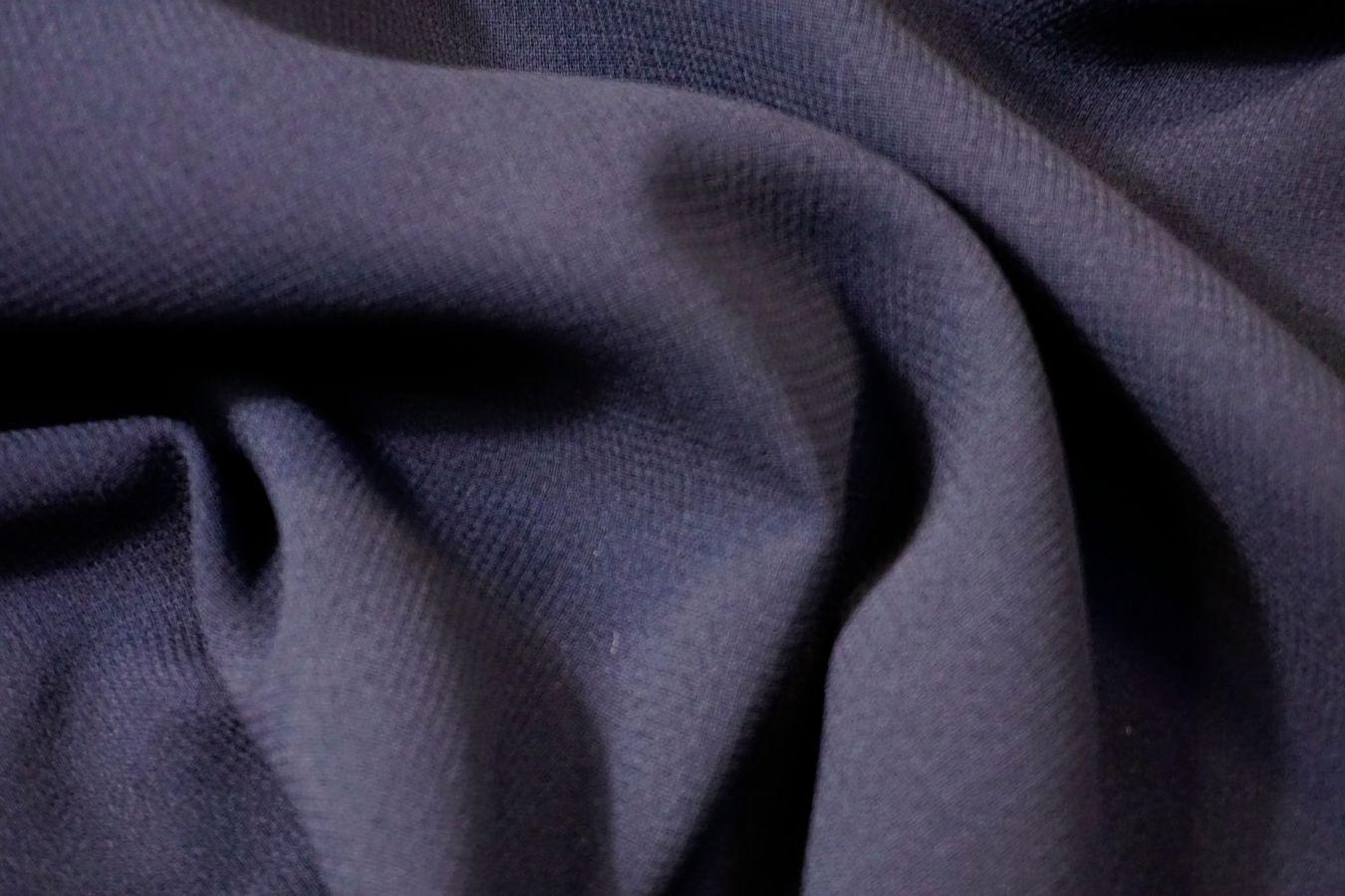 Schurwolle - Doppelcrêpe dunkelblau