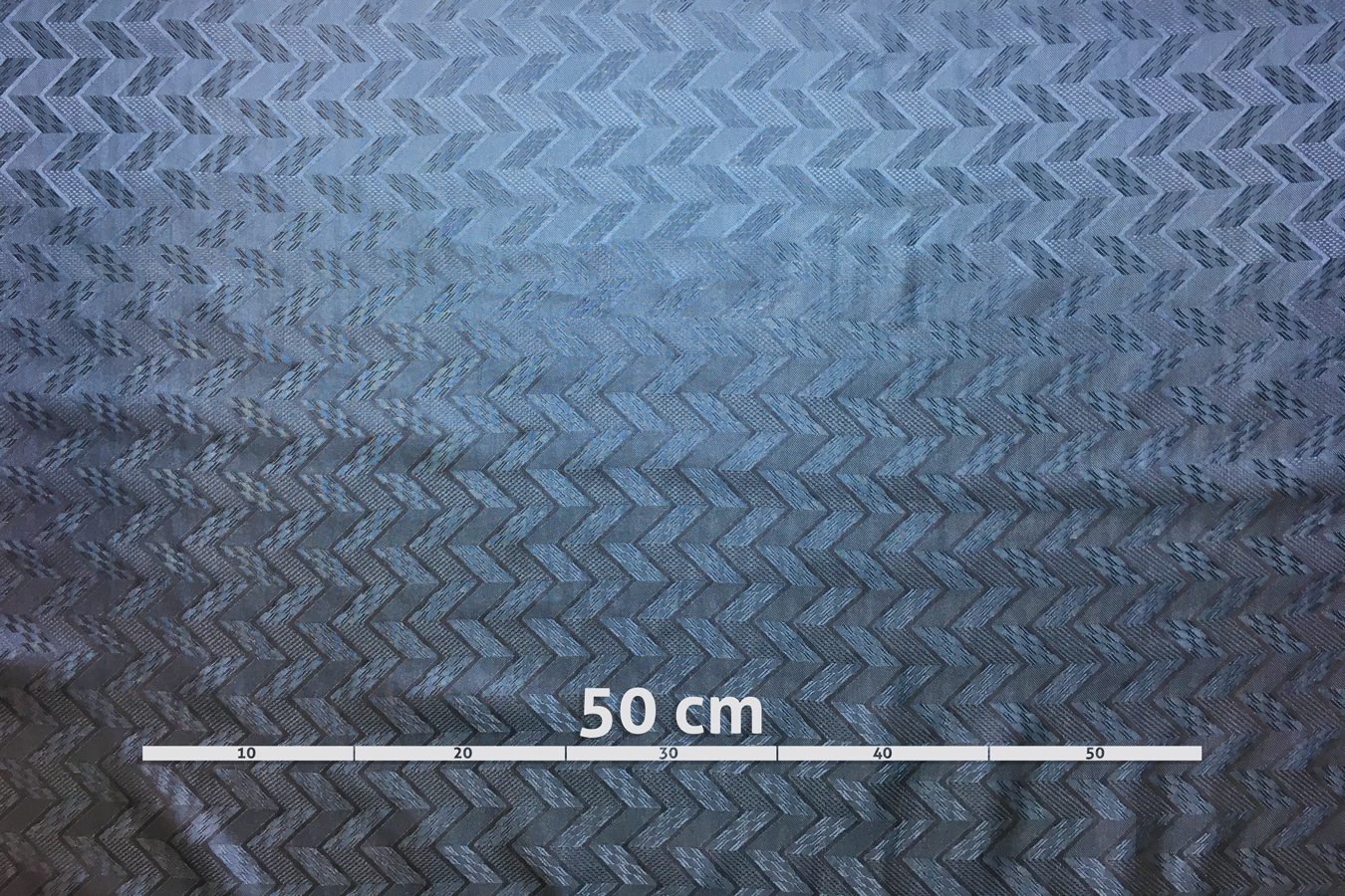 Seide - Zickzack, jeansblau