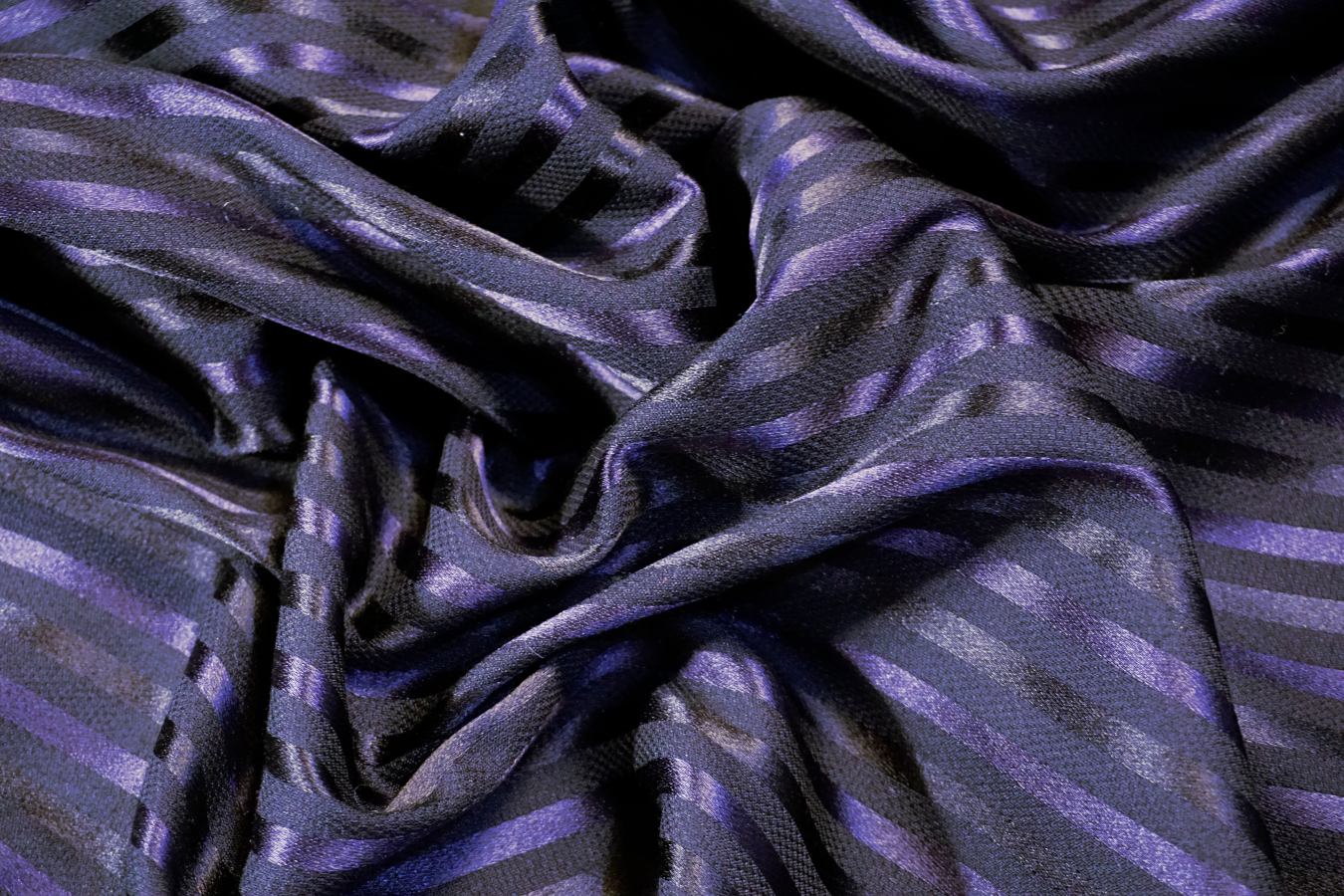 Schurwolljacquard - schwarz/blau