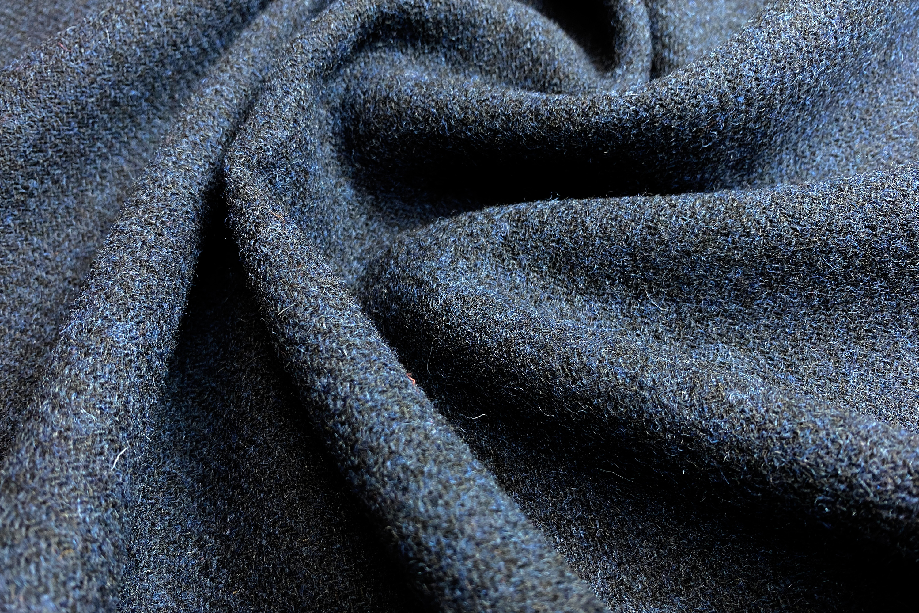 Schurwolle blaumeliert