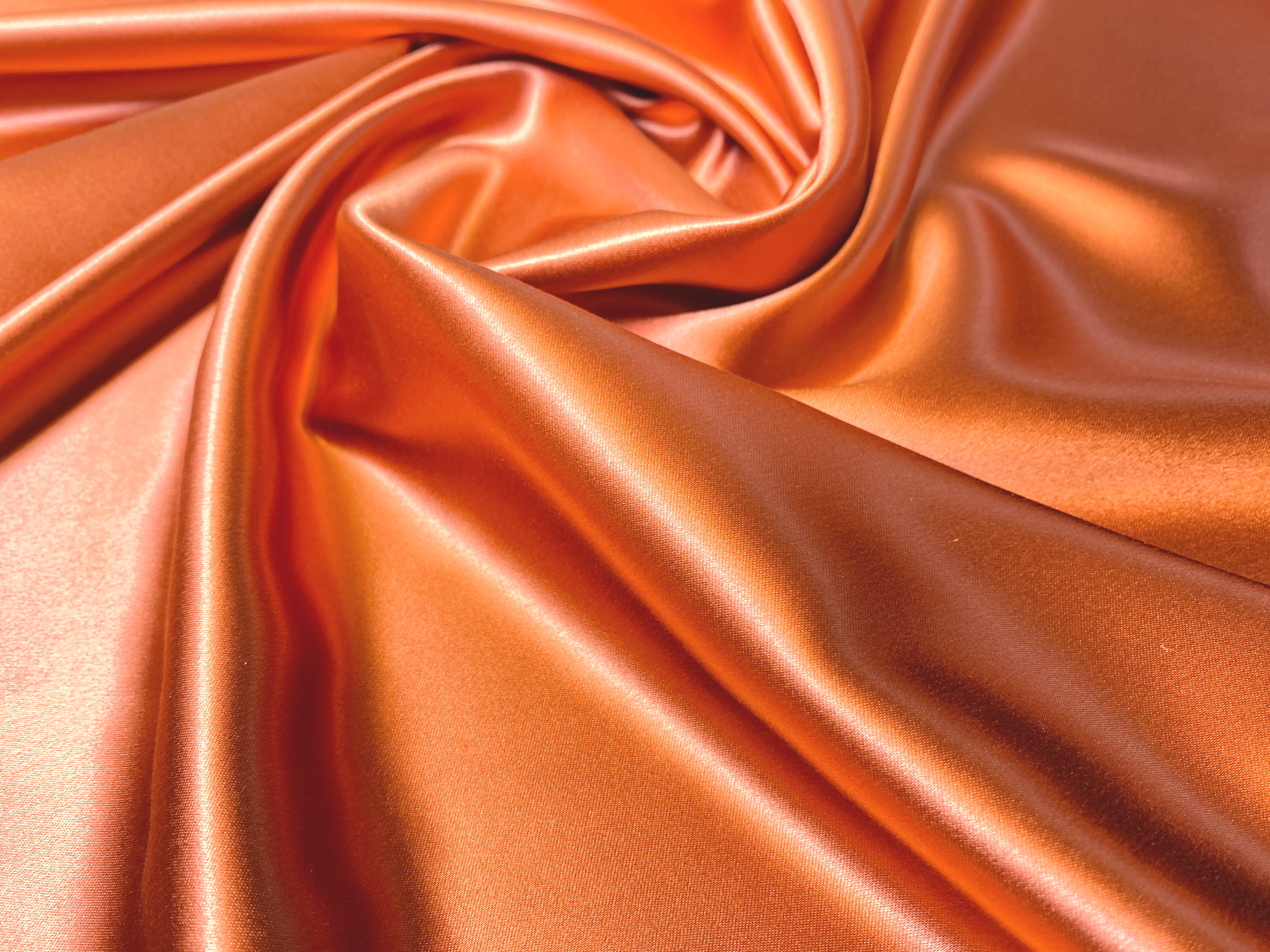 Crepe Satin ziegelrot