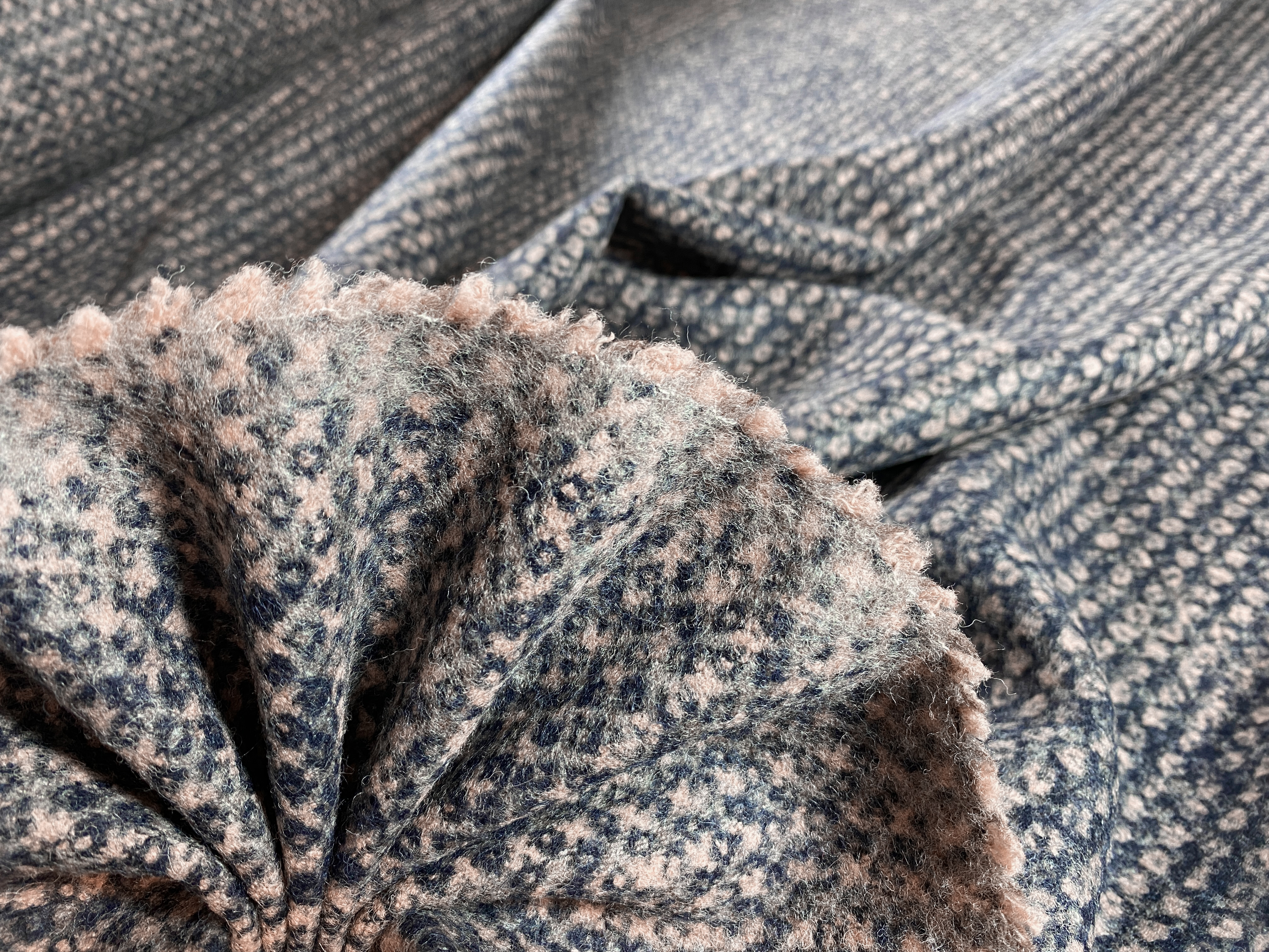 Alpaka mit Schurwolle dunkelblau-mode