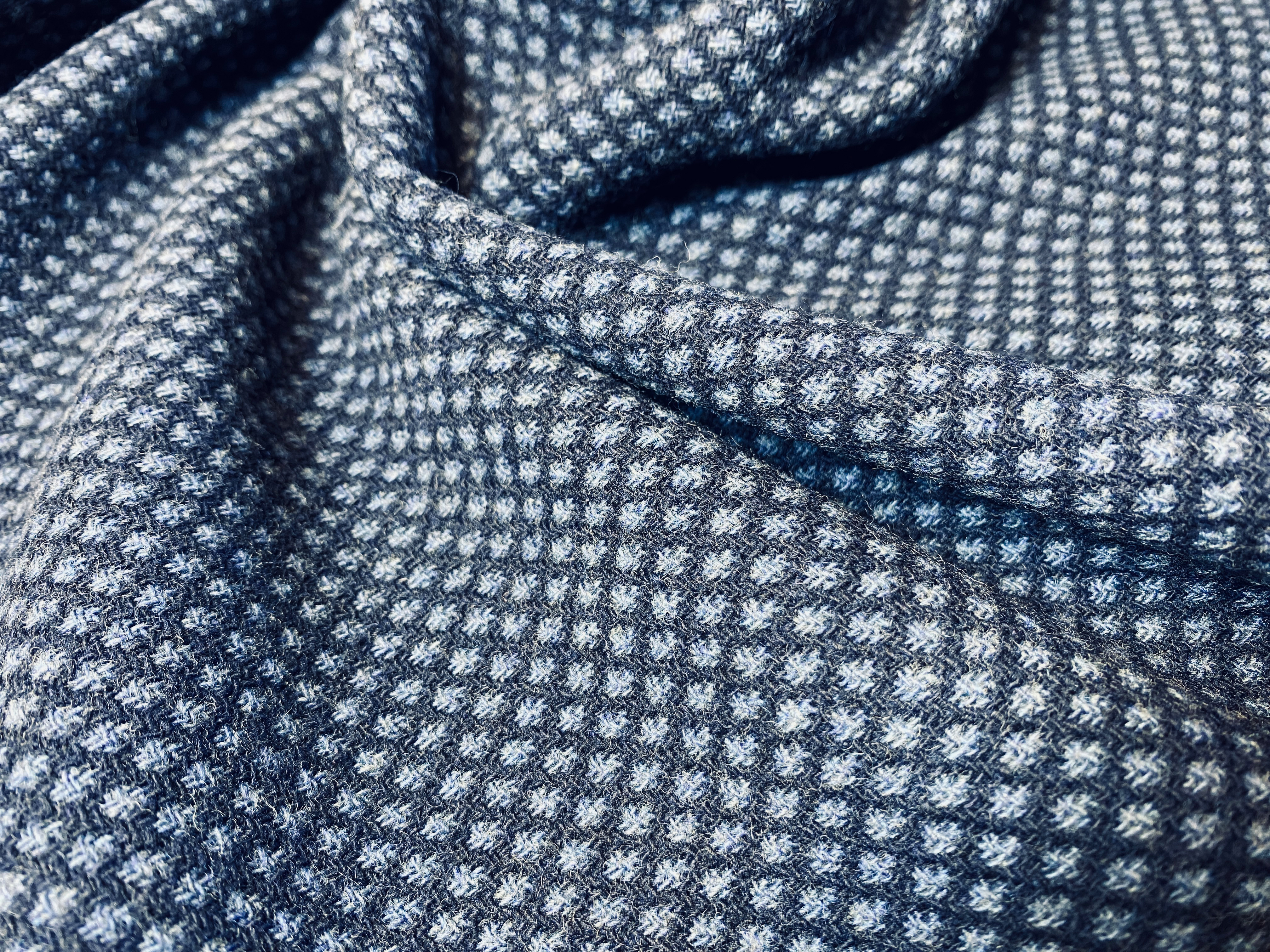 Jacquard Mantelware Blautöne