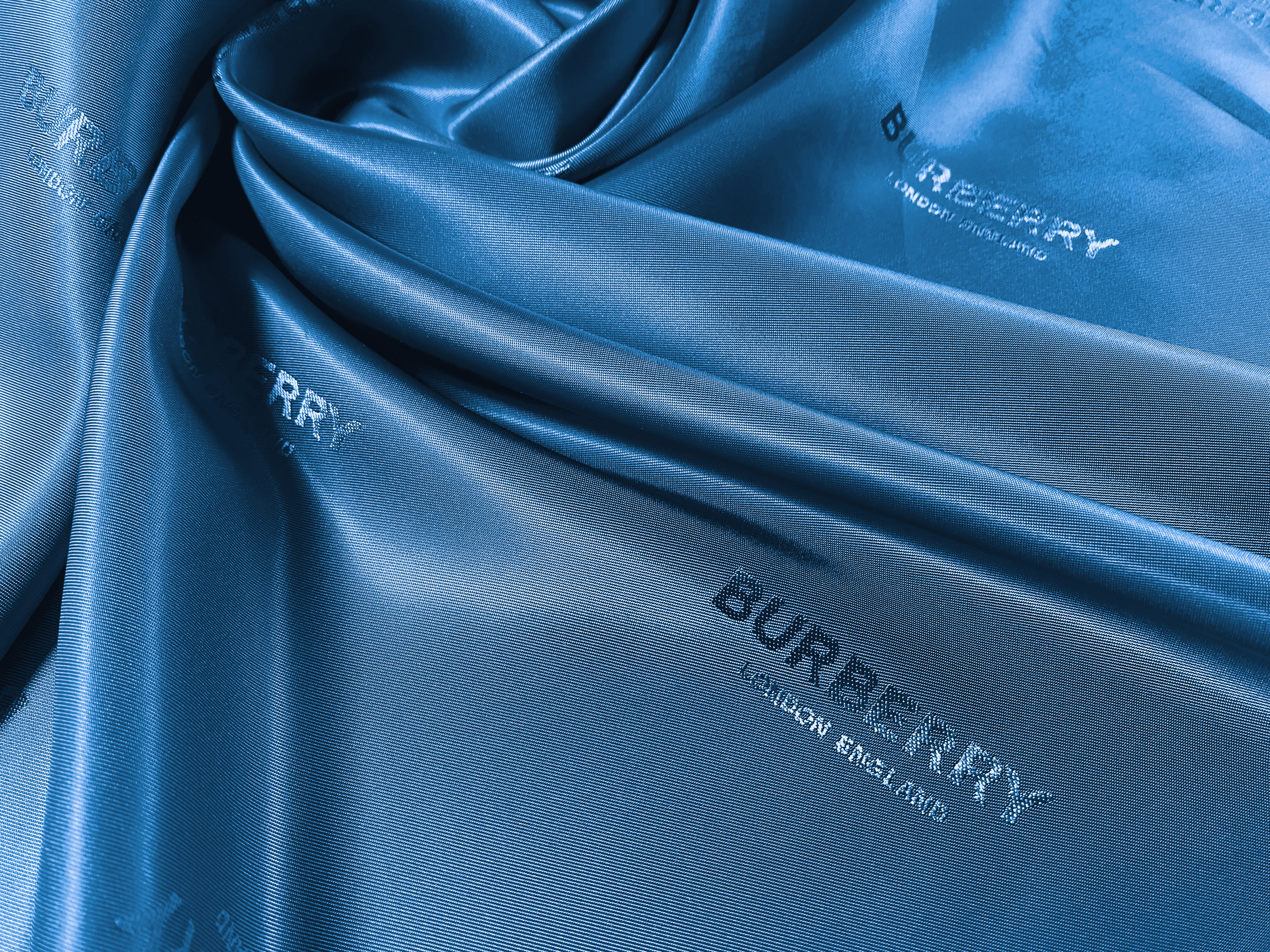 Viskosefutter Burberry mittelblau