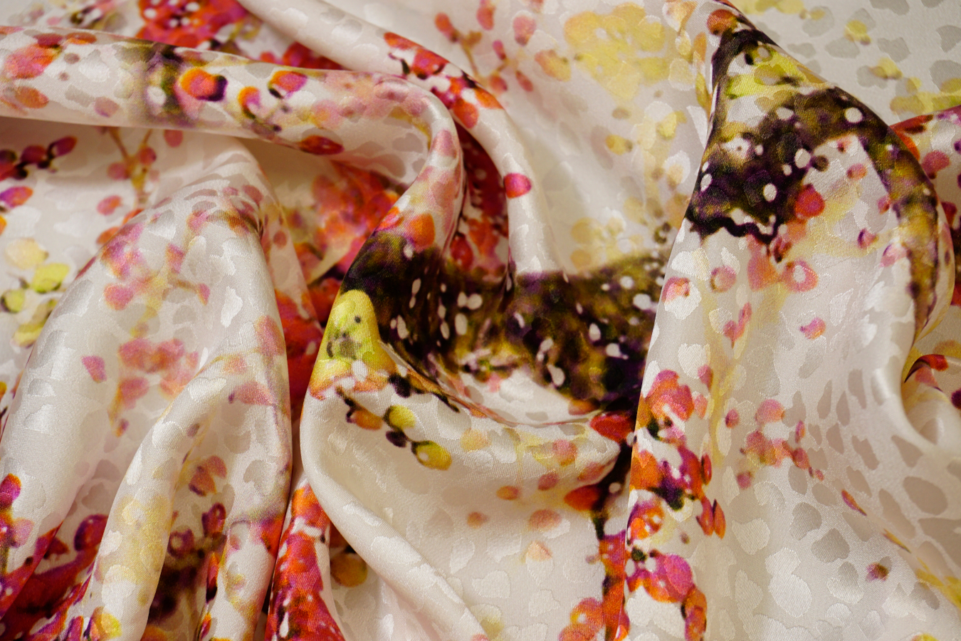 Seidenjacquard - Blüten