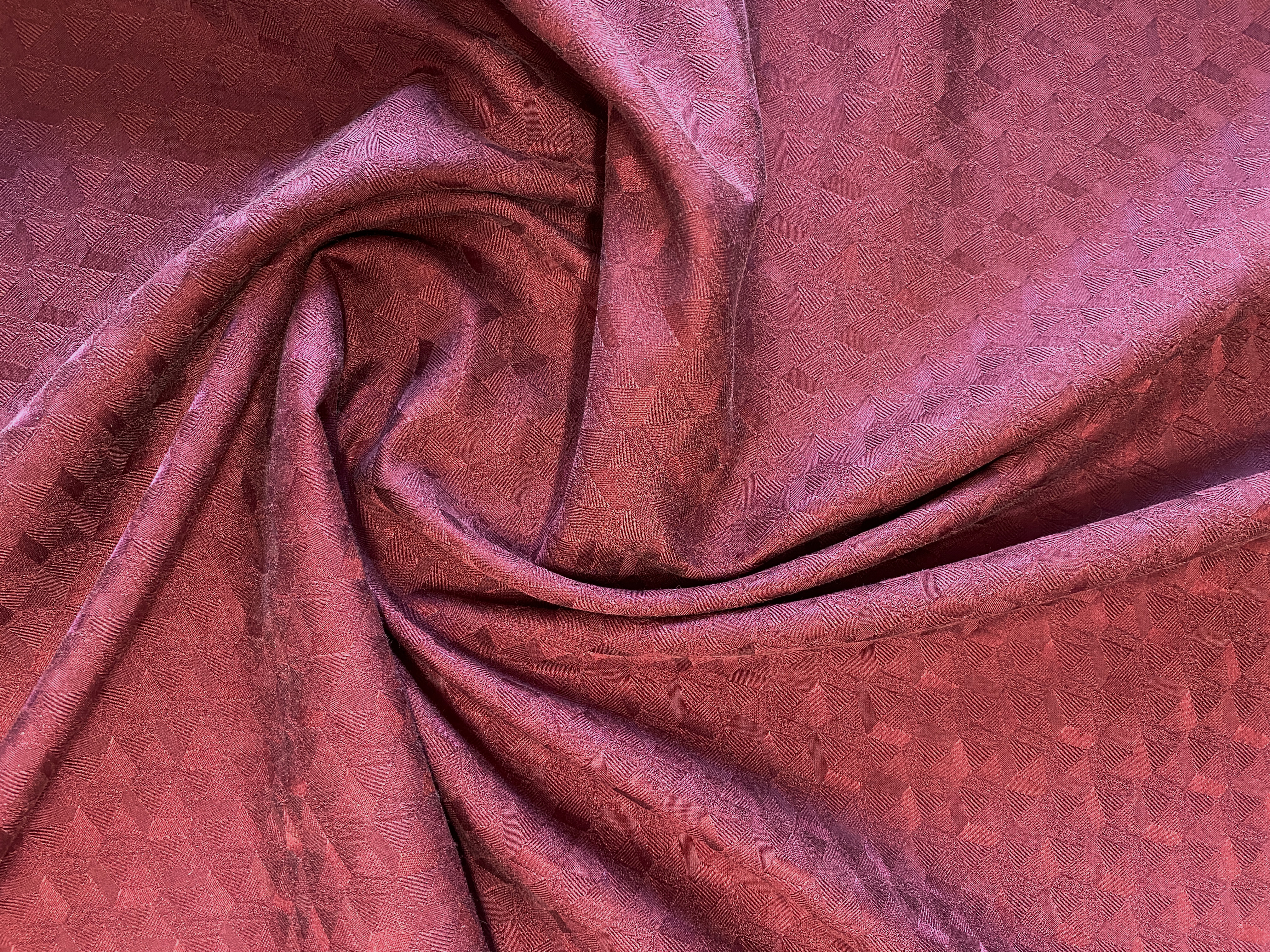 Jacquard Seide-Baumwolle dunkelrot