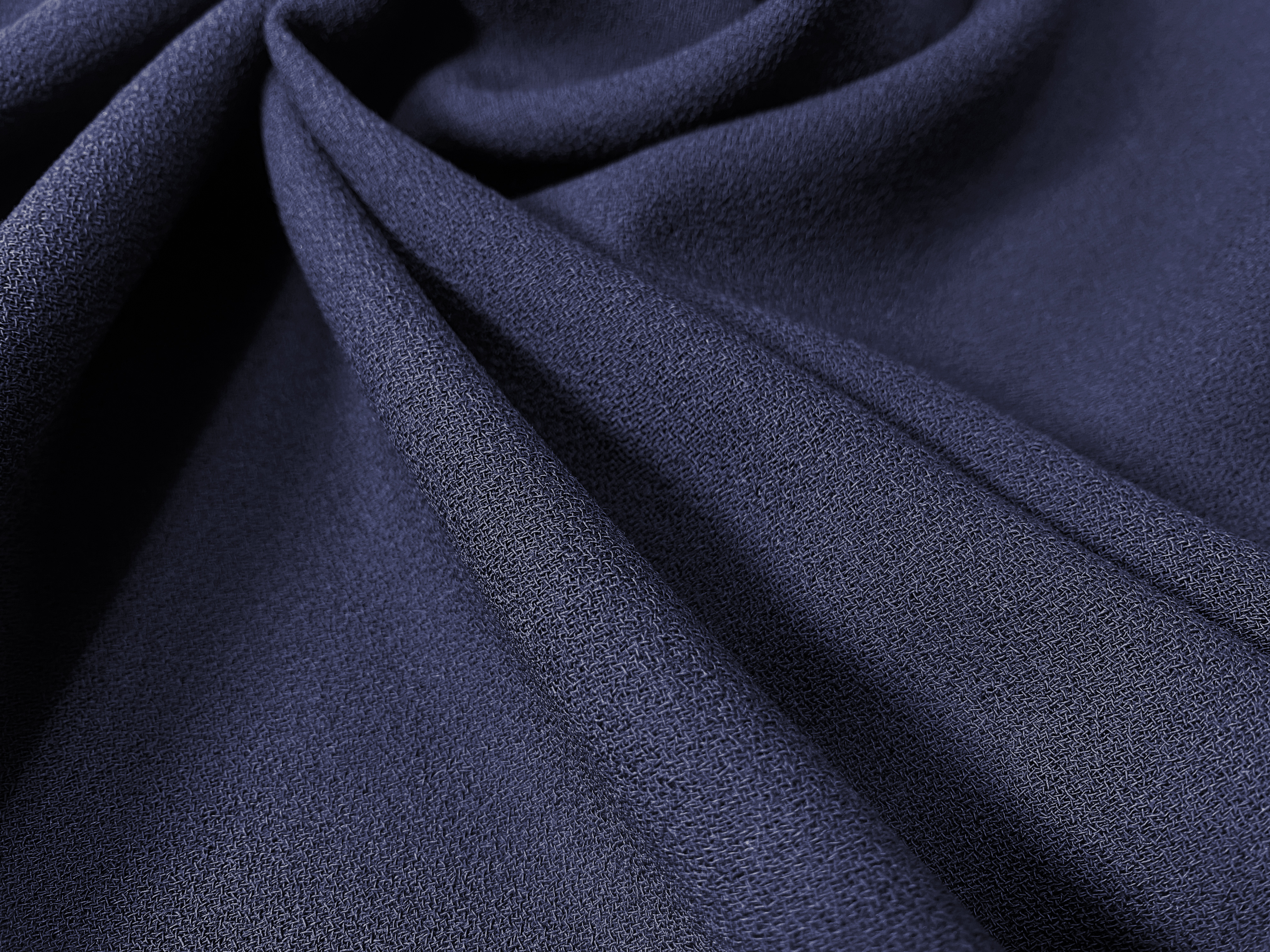 Woll-Crepe dunkelblau