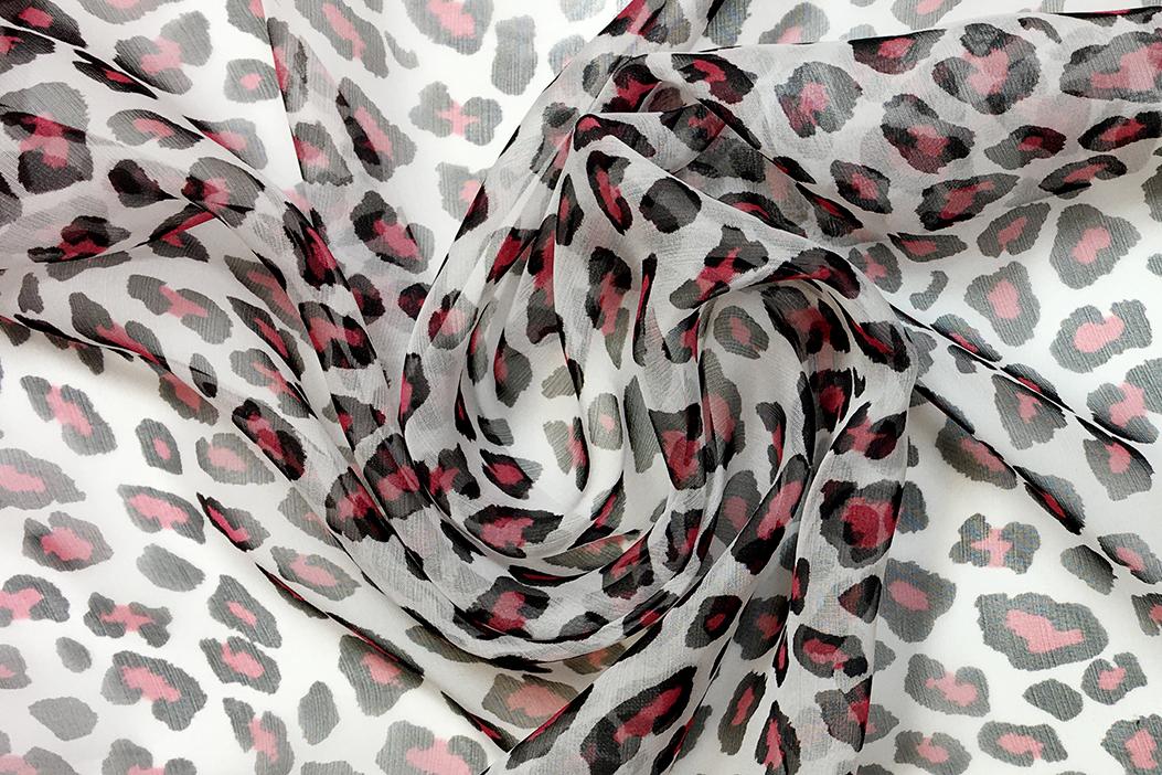 Seidenchiffon - bunt gestreift