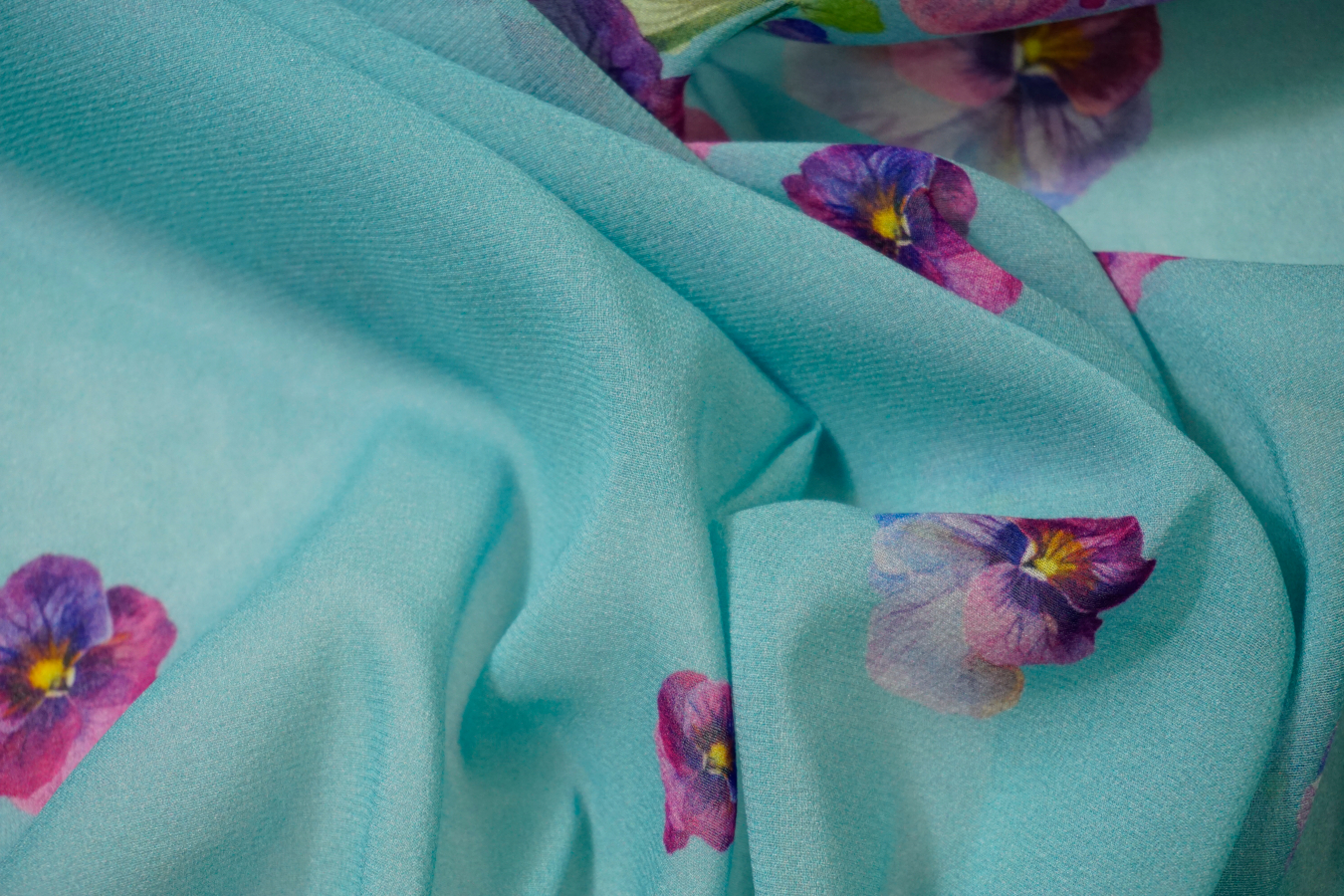 Seidenchiffon - Stiefmütterchen