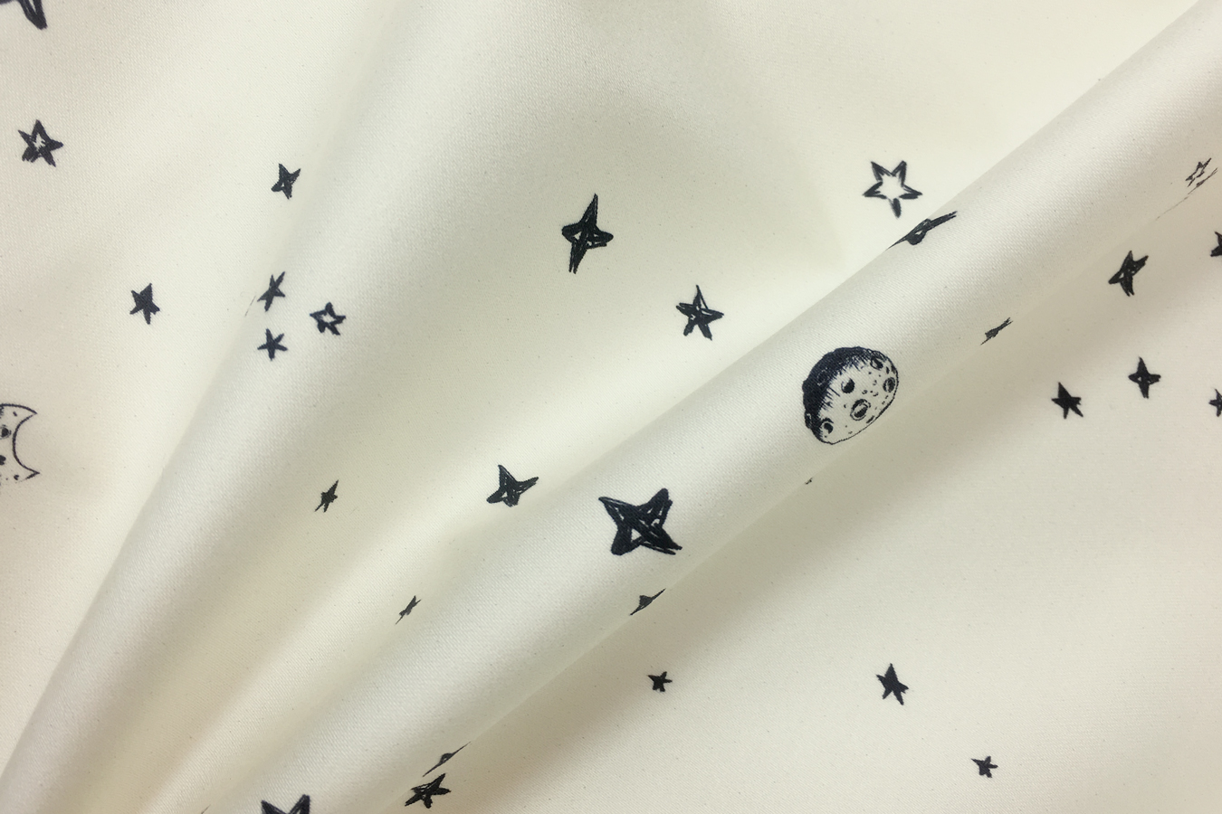Baumwollsatin - Sterne