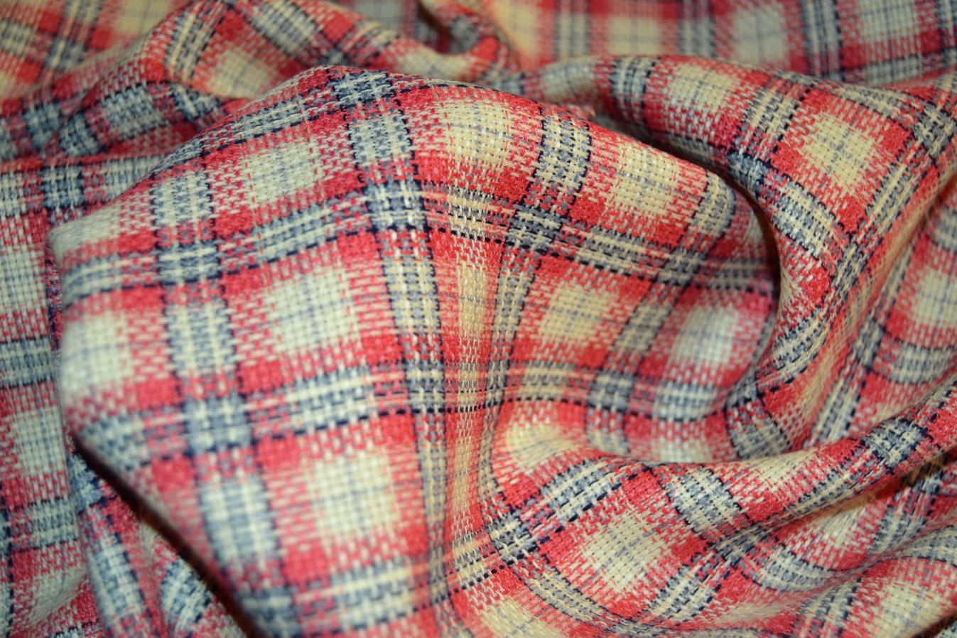 Schurwolle - kariert