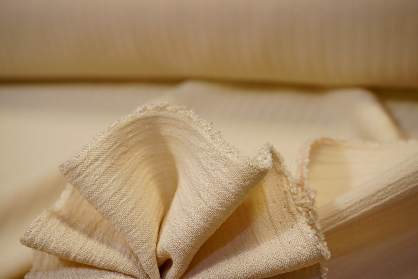 Seide mit Schurwolle - hellbeige