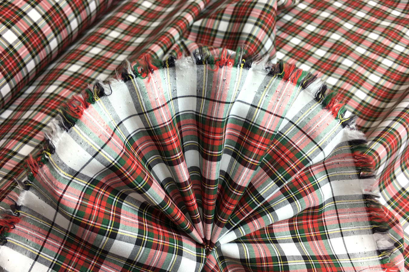 Baumwolle - Karo, weiß/bunt