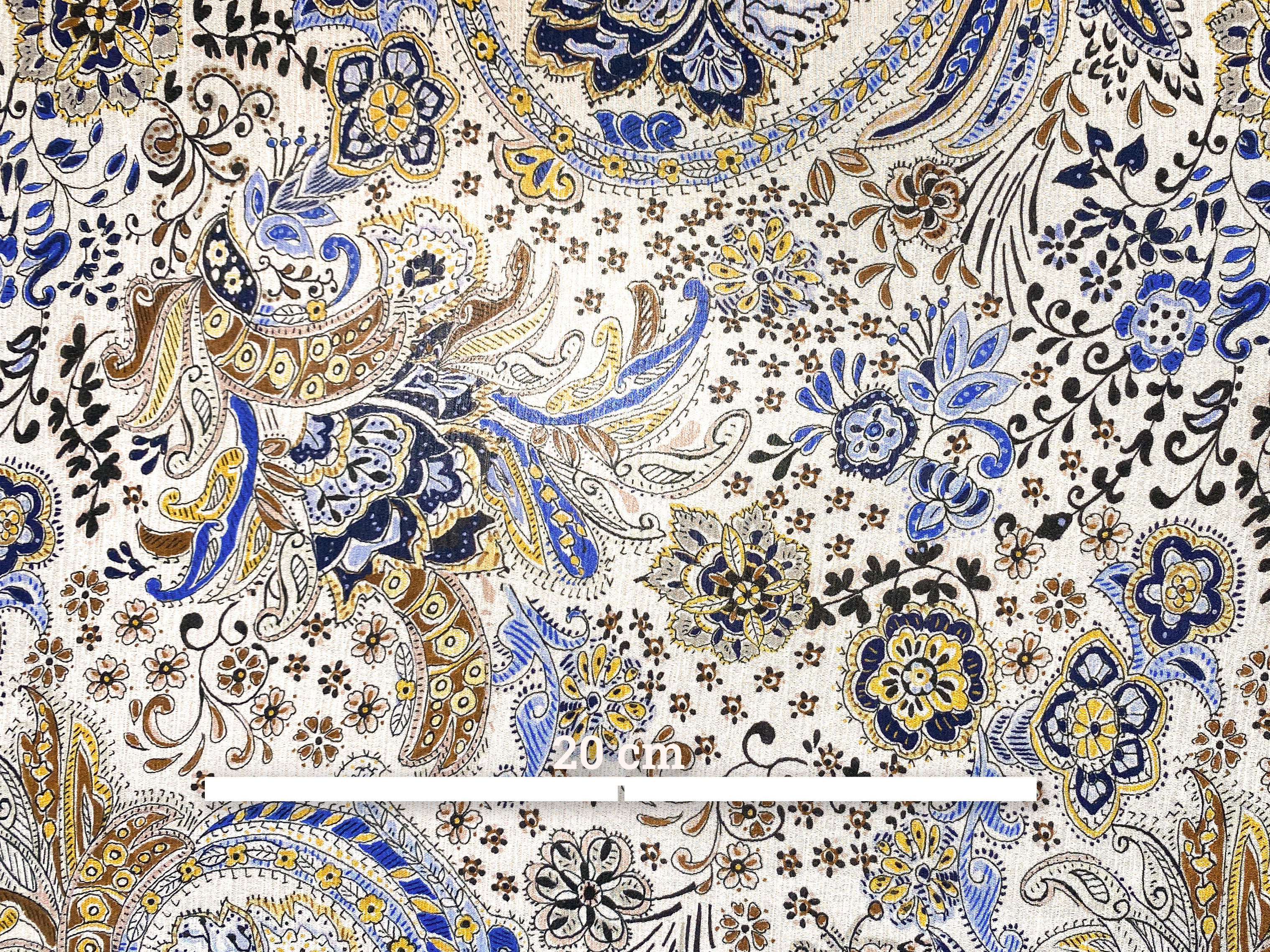 feiner Borkencrepe creme-braun-blau