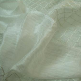 Bestickter Chiffon - cremefarben