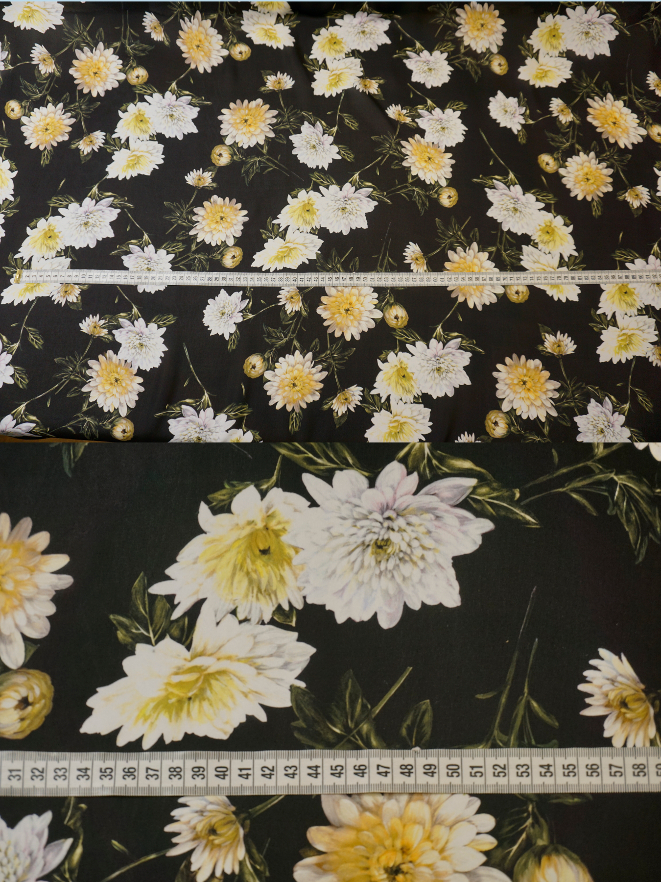 feiner Seidencrêpe - Dahlien