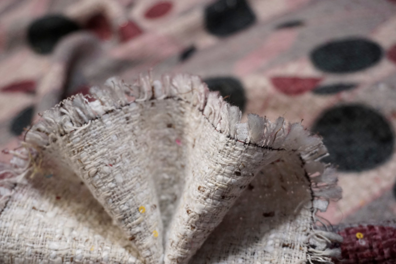 Baumwollmischung mit Pailletten - Retrodruck