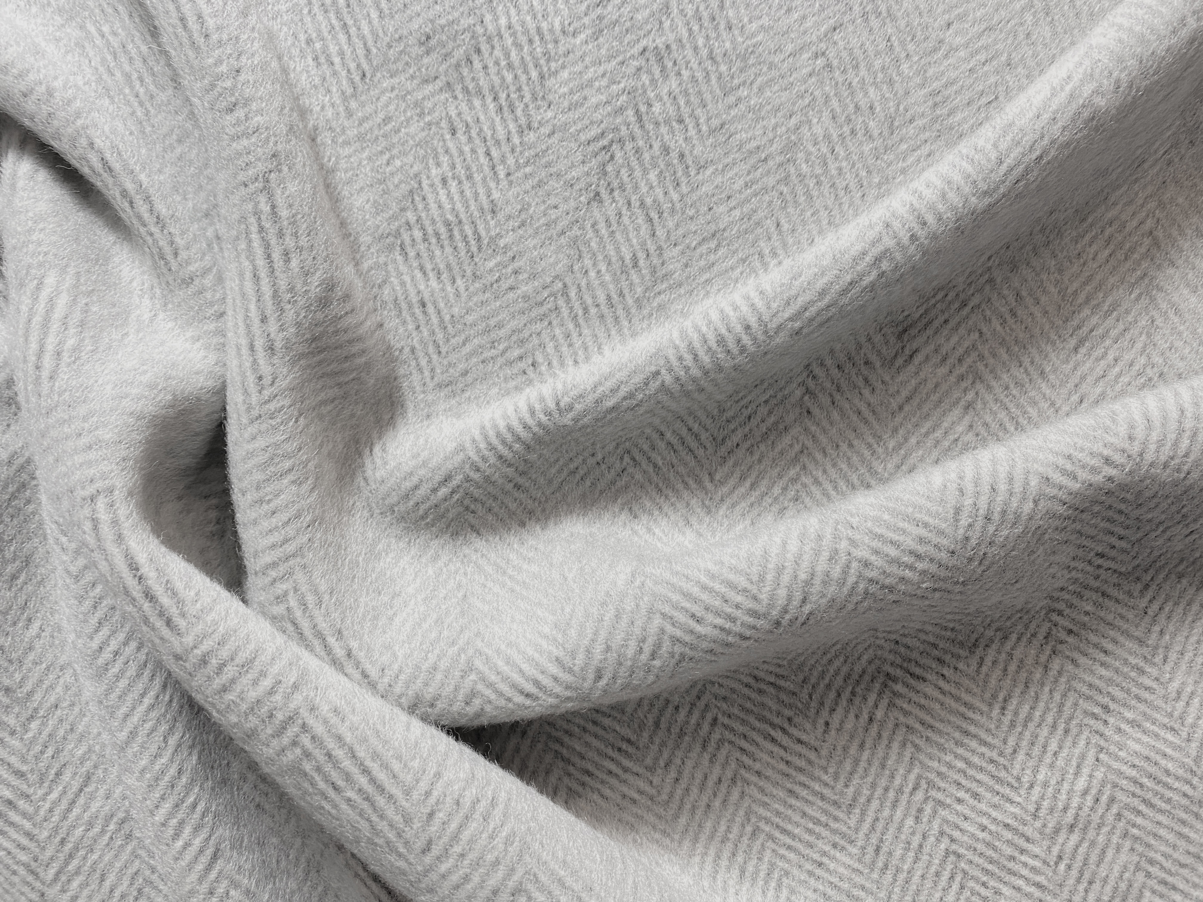 Mantelware Alpakamischung hellgrau