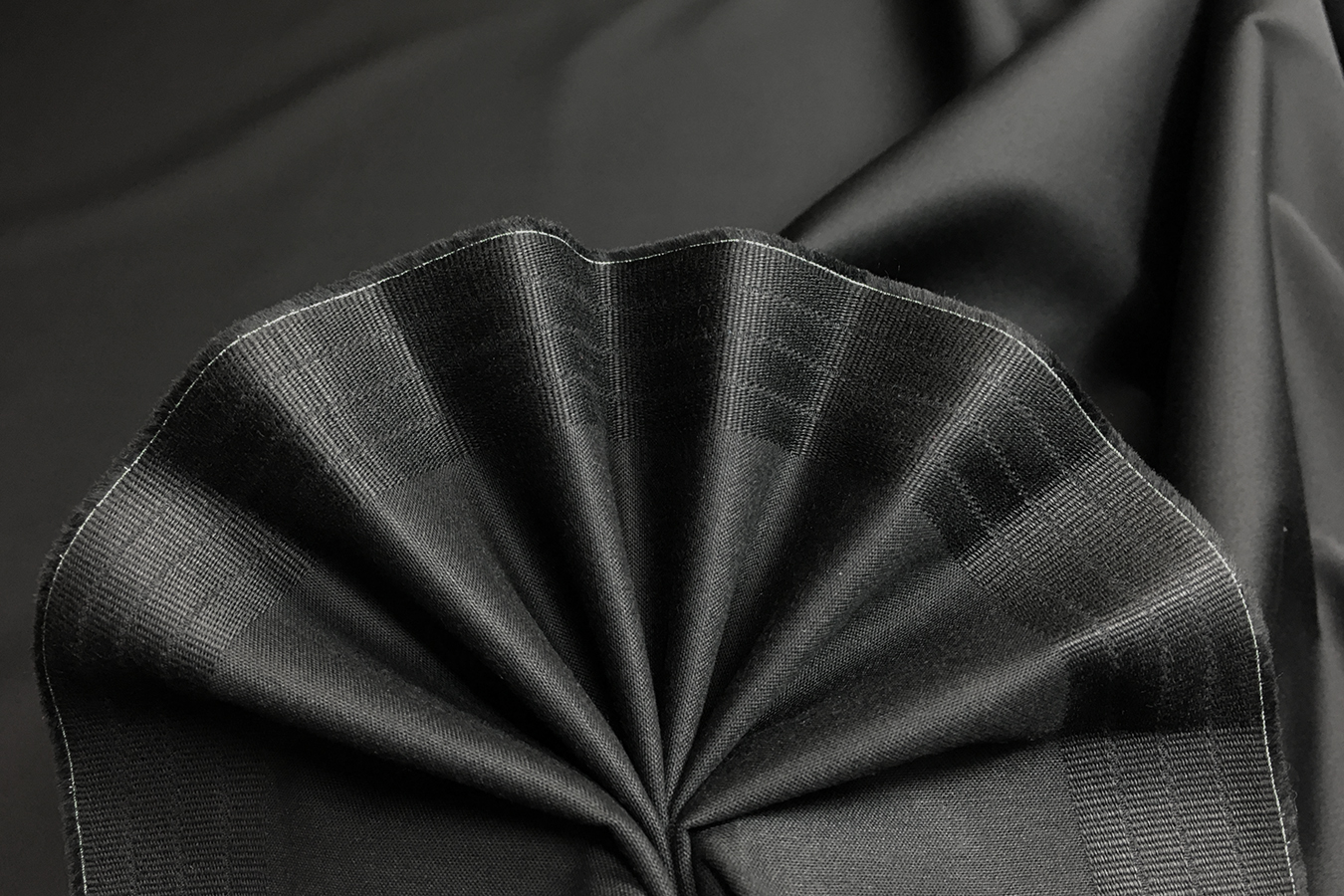 Baumwollsatin - schwarz