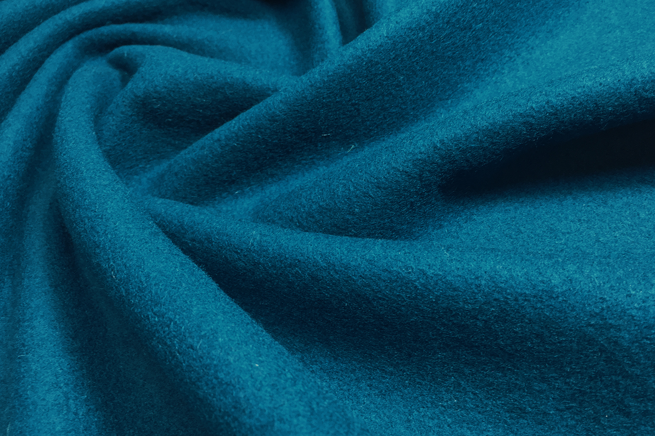 Kaschmir Double Face - petrol/braun kariert