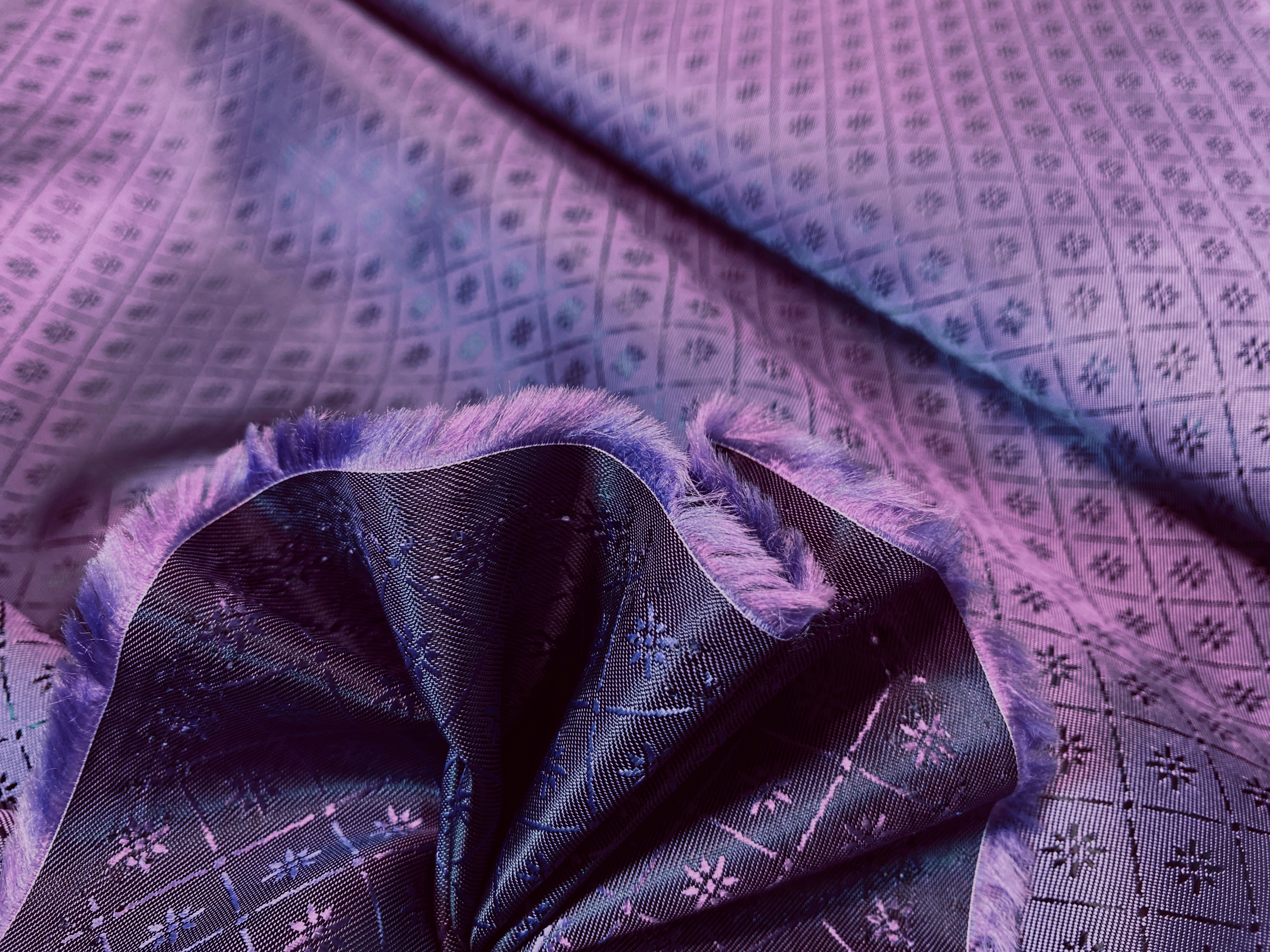 Jacquardfutter violett