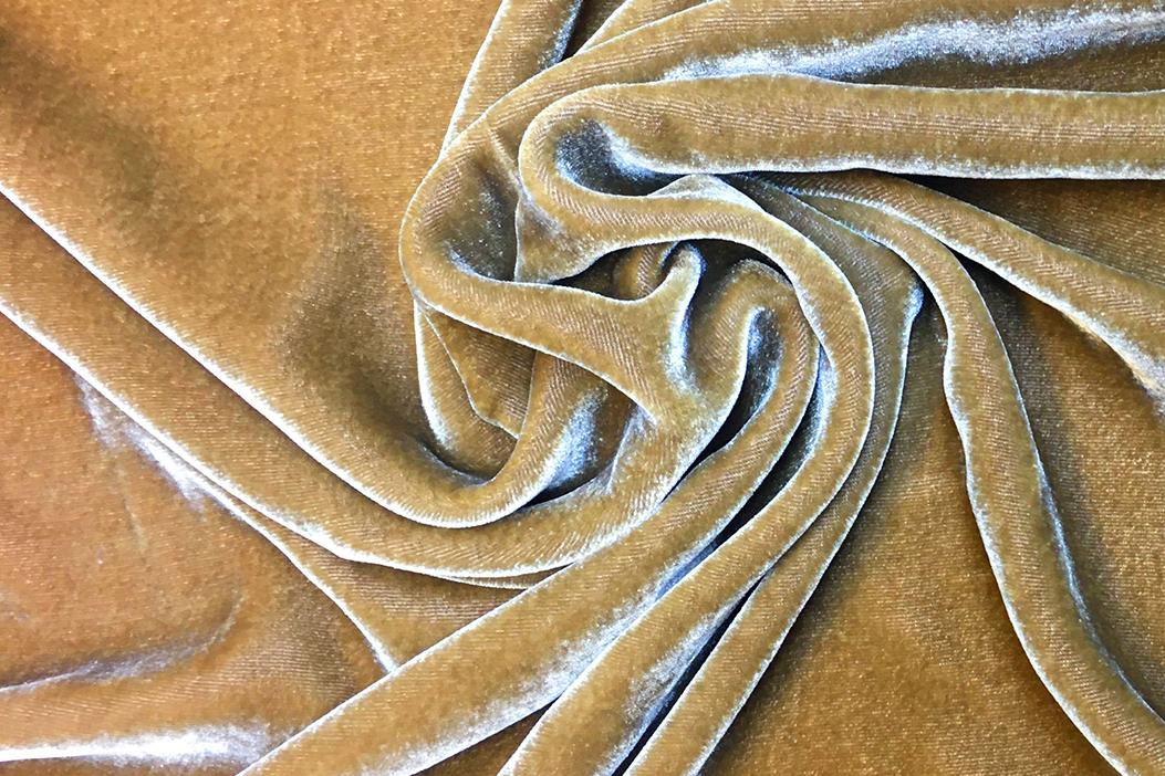 Seidensamt - dunkles beige