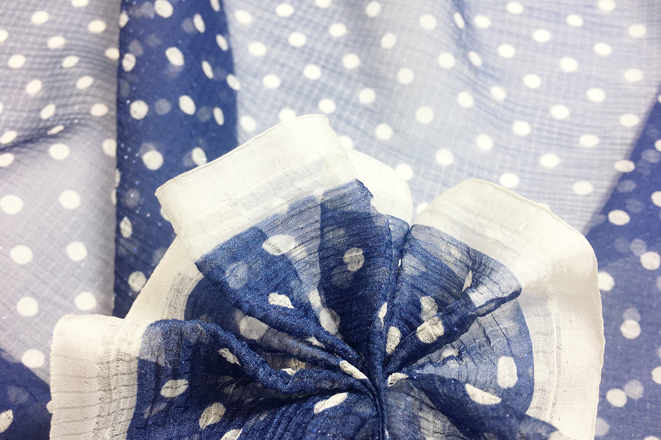 Chiffon - Punkte mit Glitzer