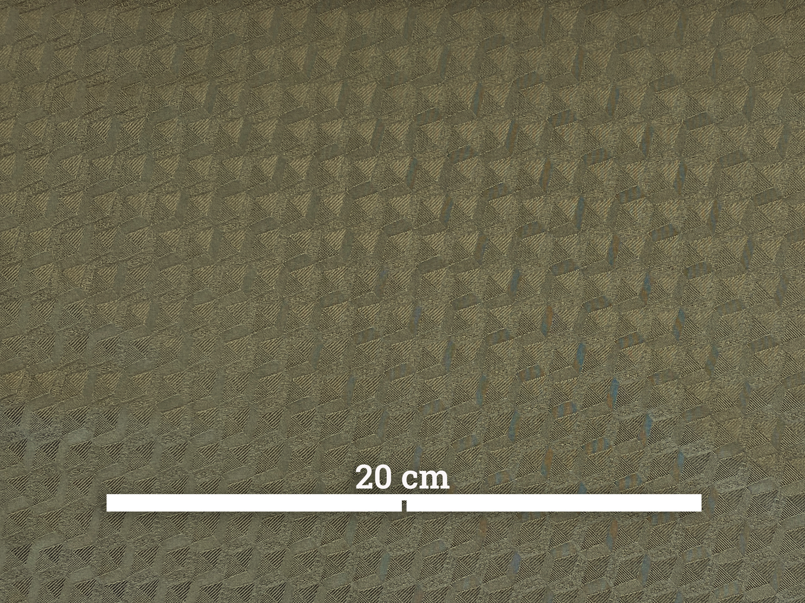 Jacquard in Seide-Baumwolle oliv