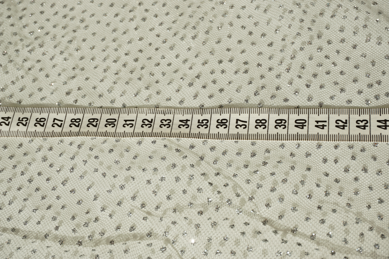 Tüll mit Glitzer - Silber