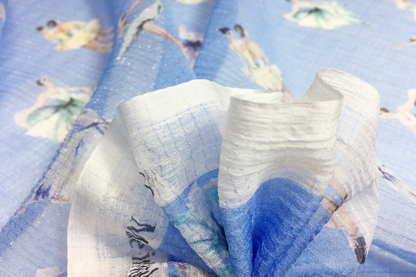 Chiffon - Ballerinas mit Glitzer