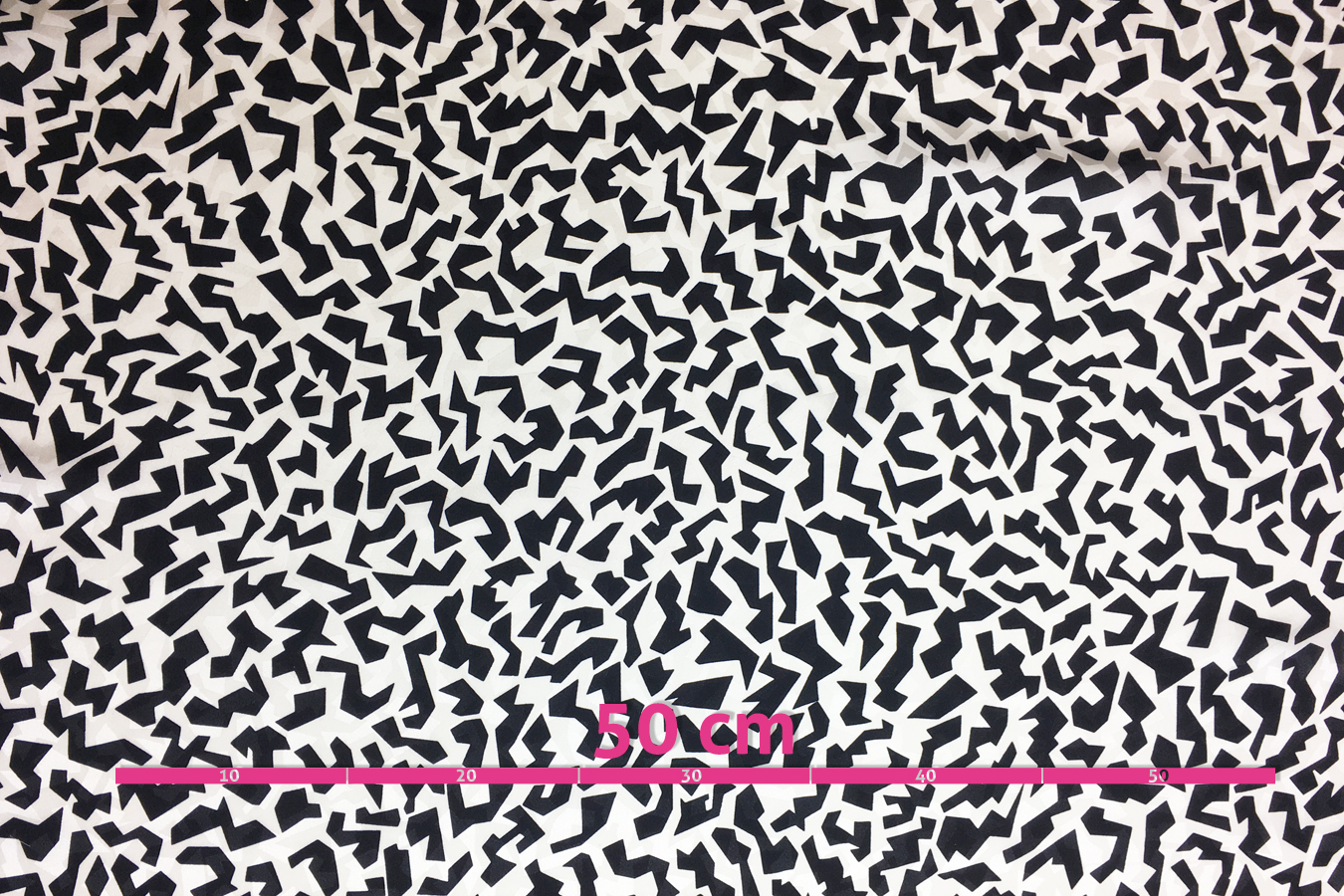 Seidenjacquard - schwarz-creme