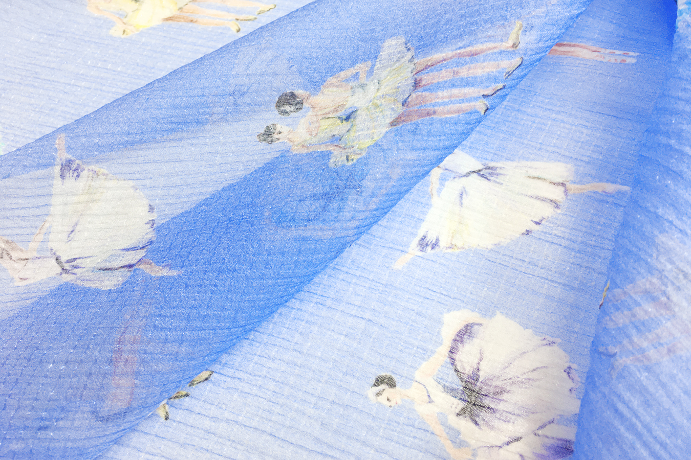 Chiffon - Ballerinas mit Glitzer