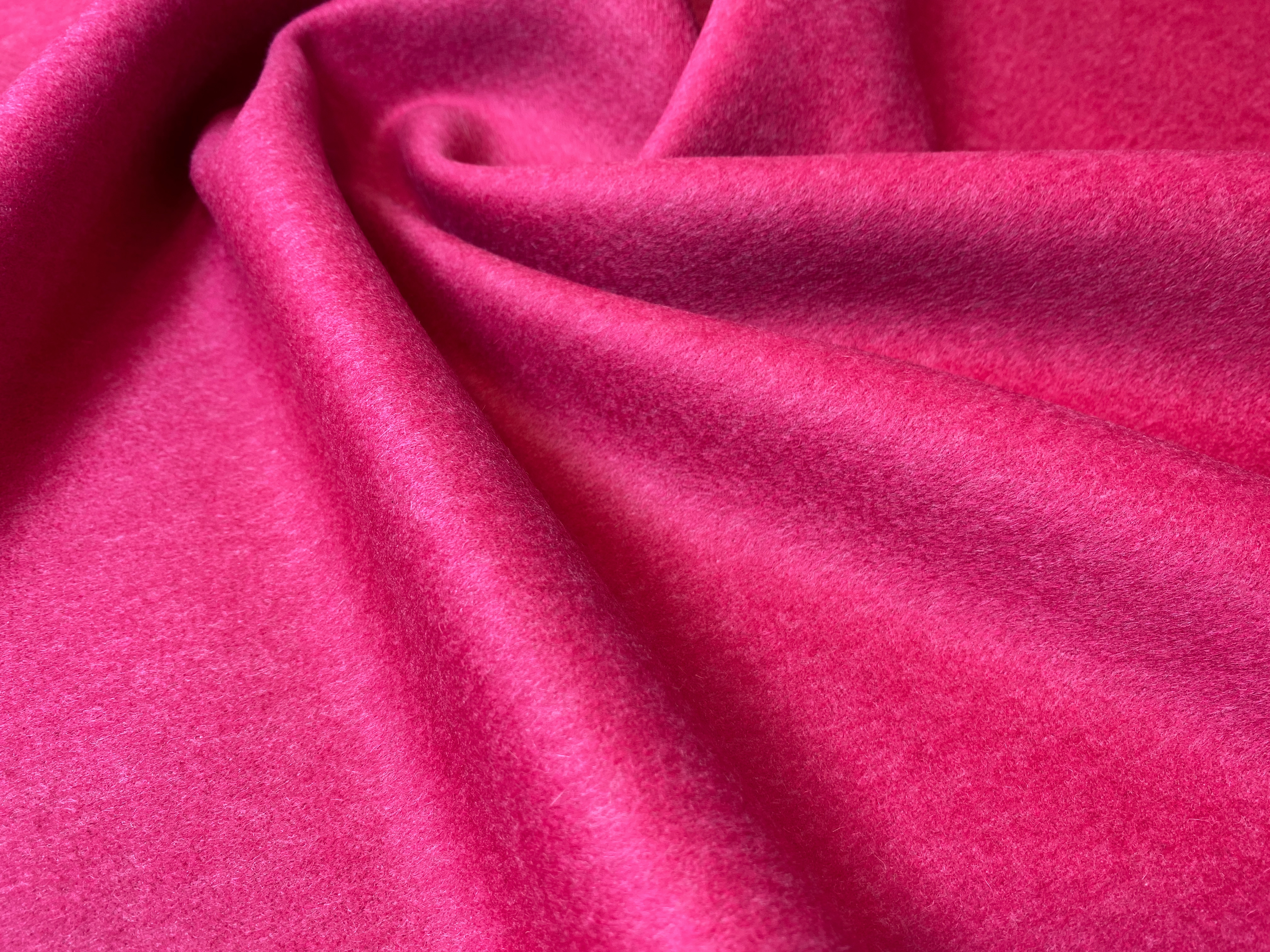 Kaschmir Doubleface - himbeer/braun