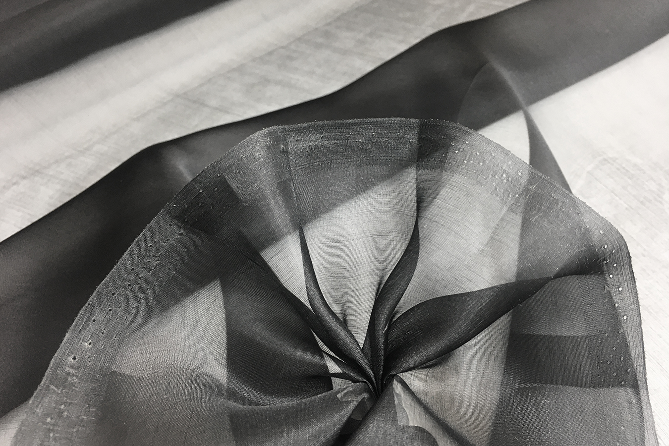 Seidenorganza - schwarz