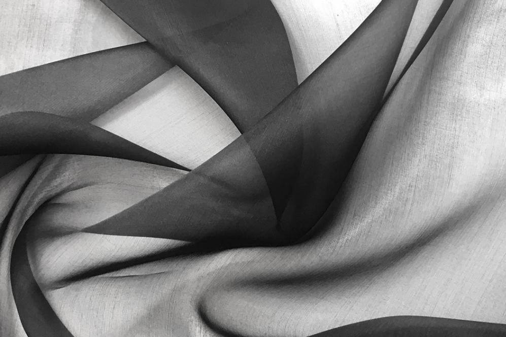 Seidenorganza - schwarz