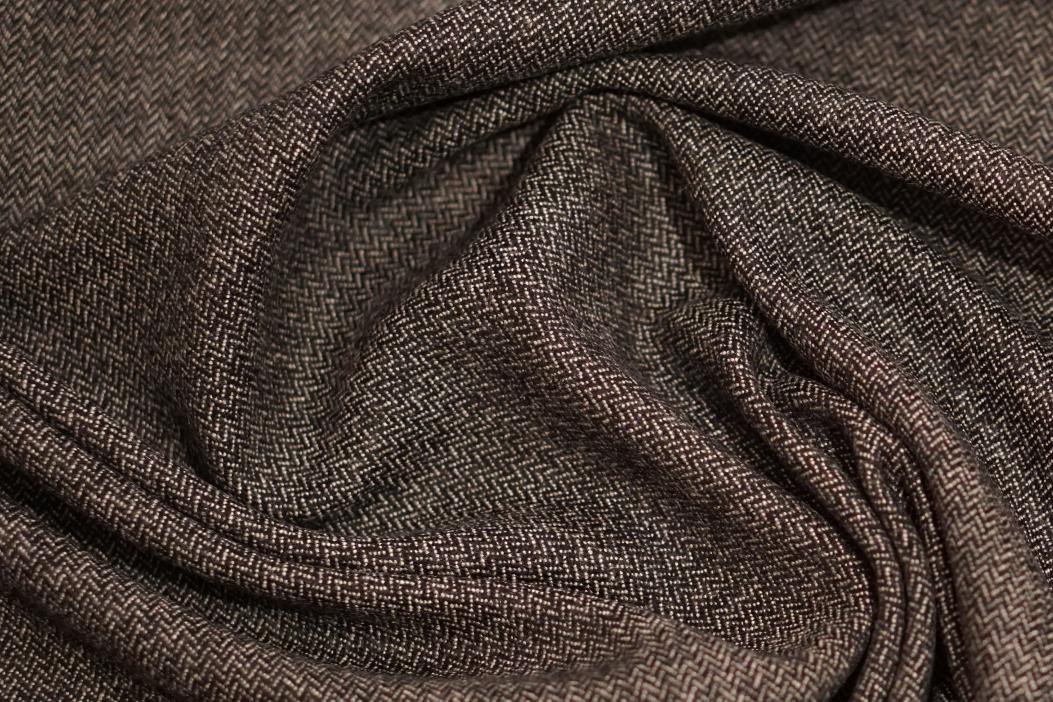 Schurwoll-Kaschmirmischung Fischgrat