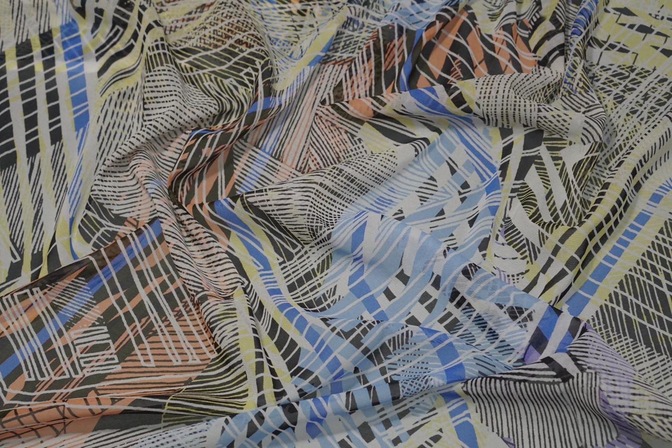 Seidenchiffon - bunt