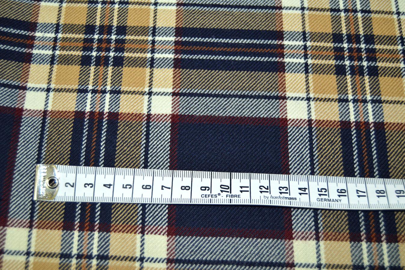 Tartan - dunkelblau-beige kariert
