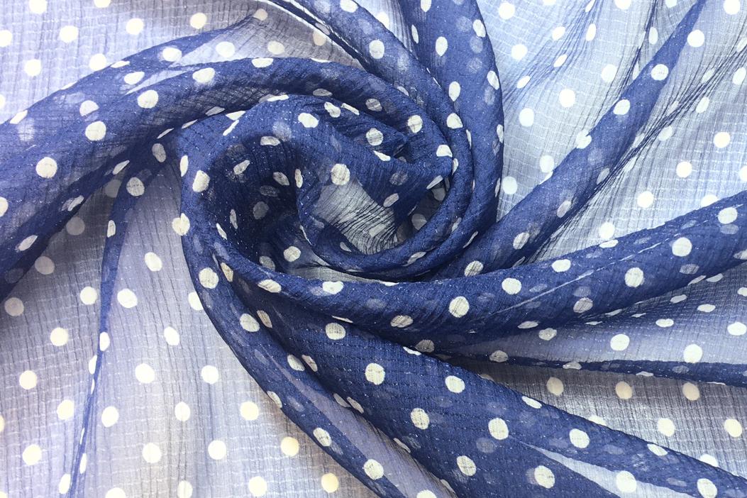 Chiffon - Punkte mit Glitzer