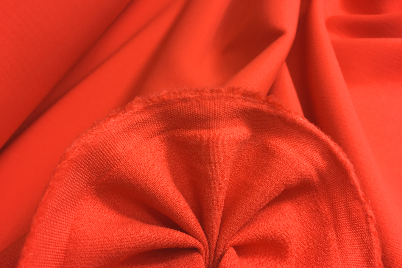 Elastische Schurwolle - orangerot