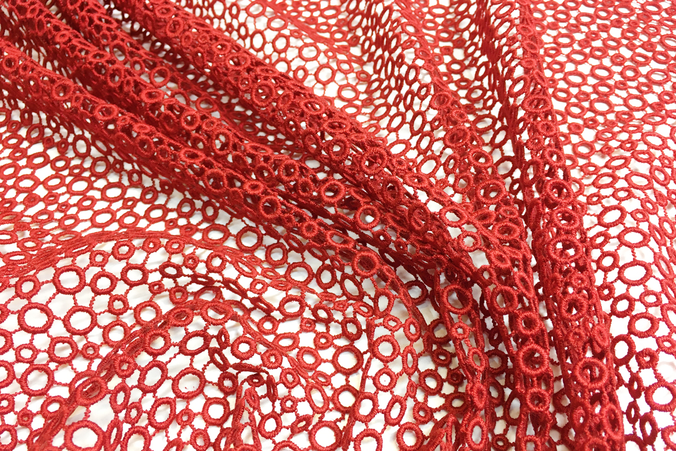 Baumwollspitze - dunkelrot