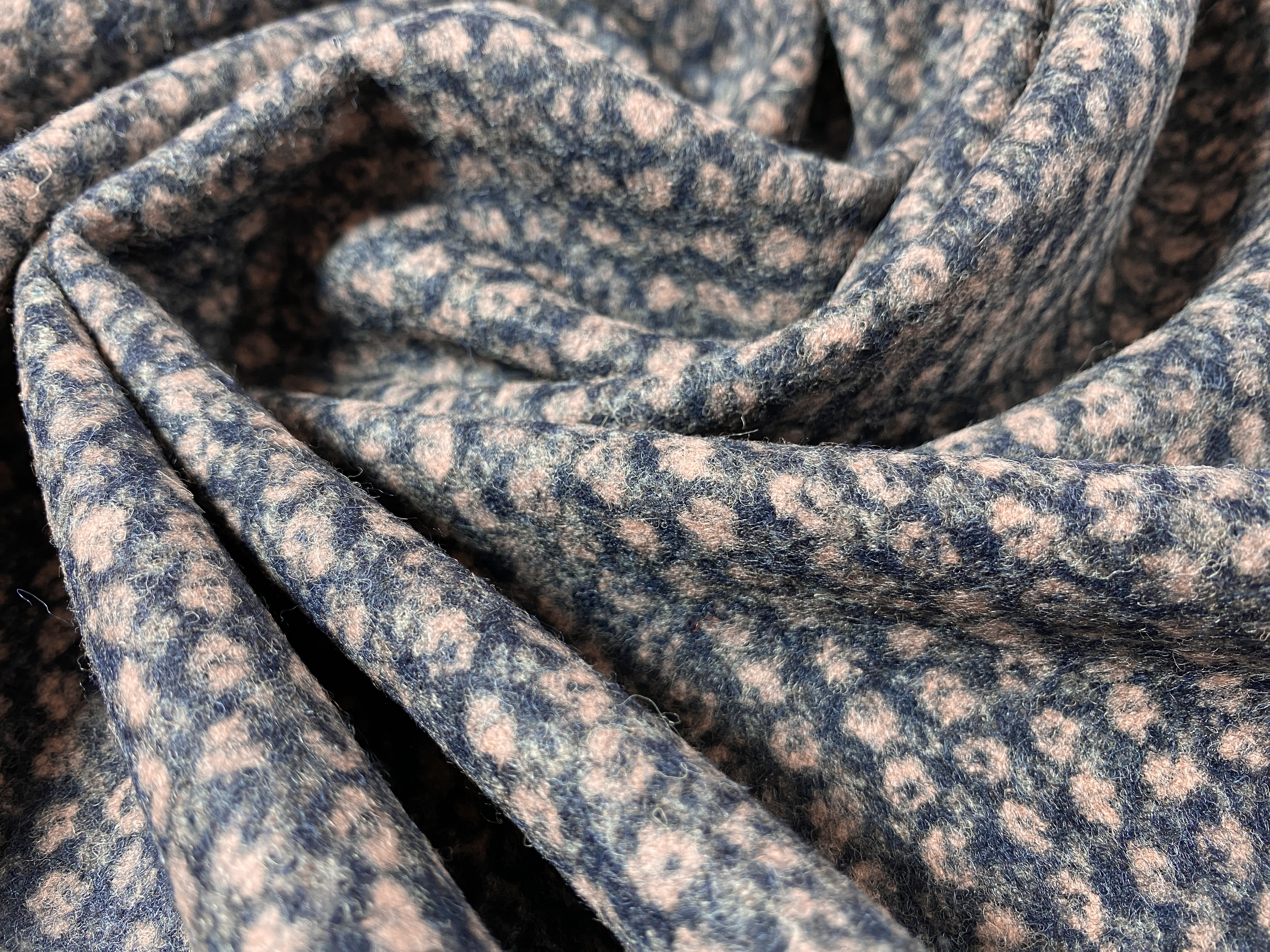 Alpaka mit Schurwolle dunkelblau-mode