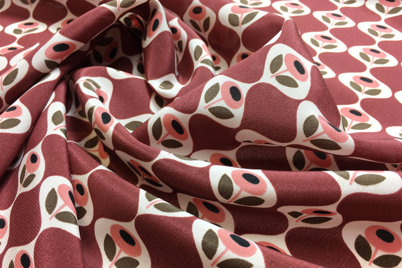 Crêpe de Chine - 70er Druck