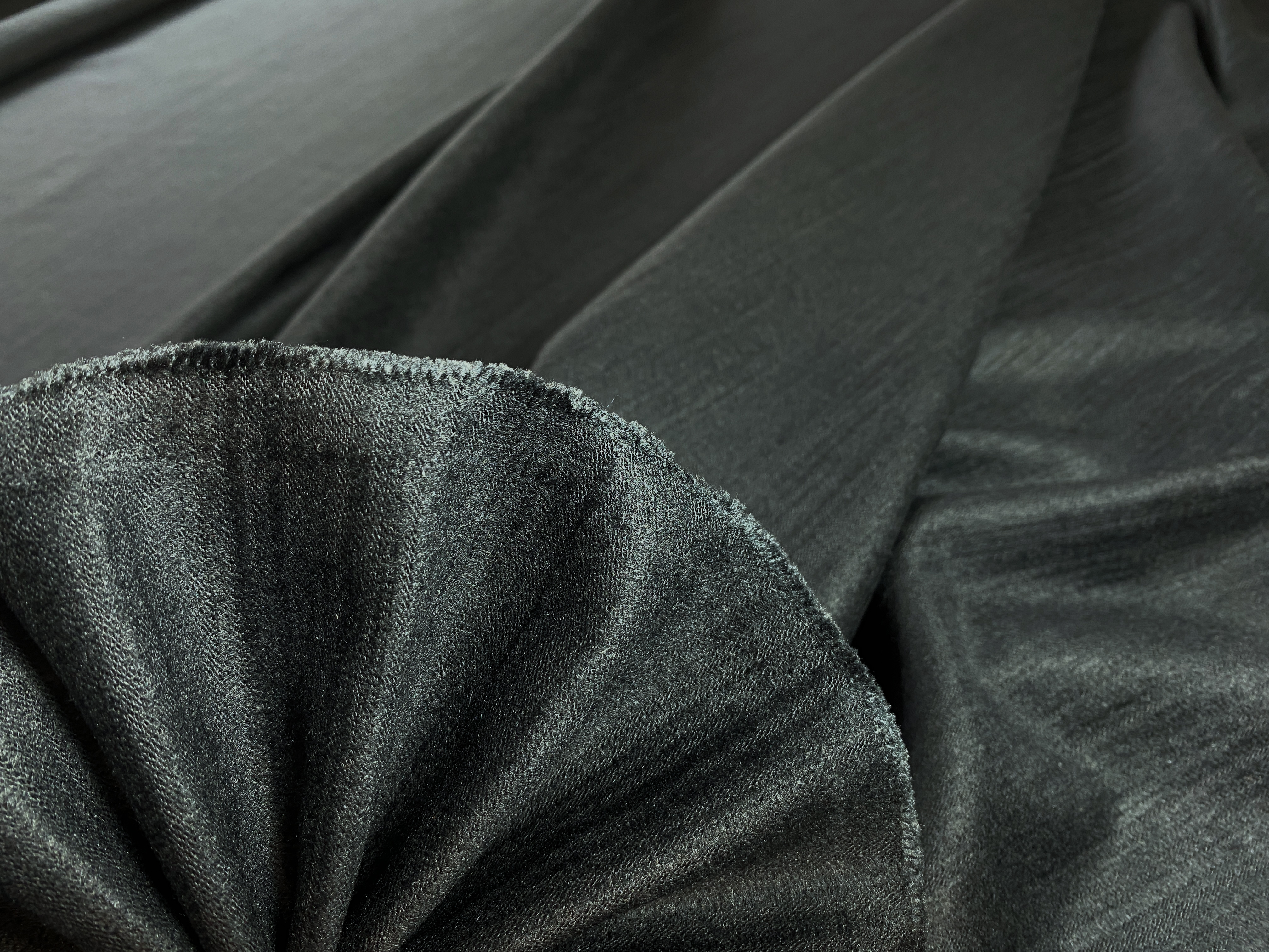 Ottomangewebe  - blauschwarz