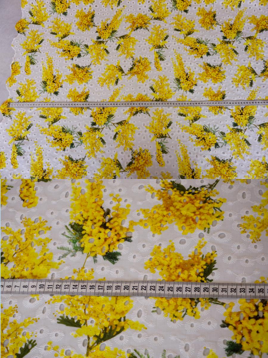 Lochstickerei - Mimosen