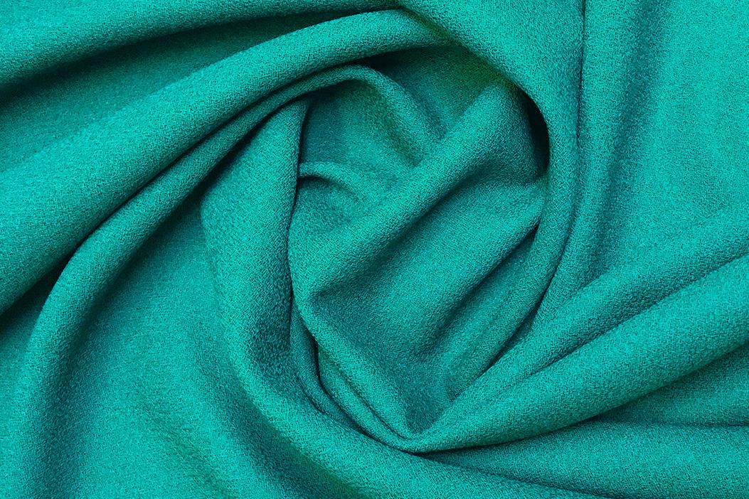 Schurwollcrêpe - petrol