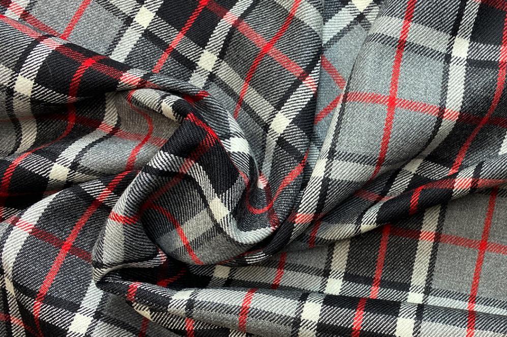 Flanell - Schottenkaro, grau