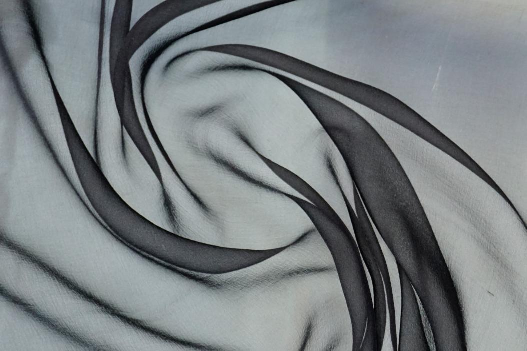 Seidenchiffon - schwarz