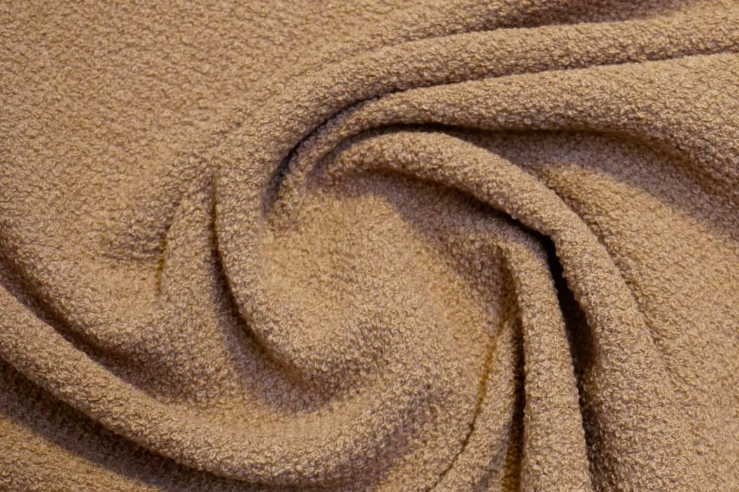 Alpaka- Bouclé kamelfarben