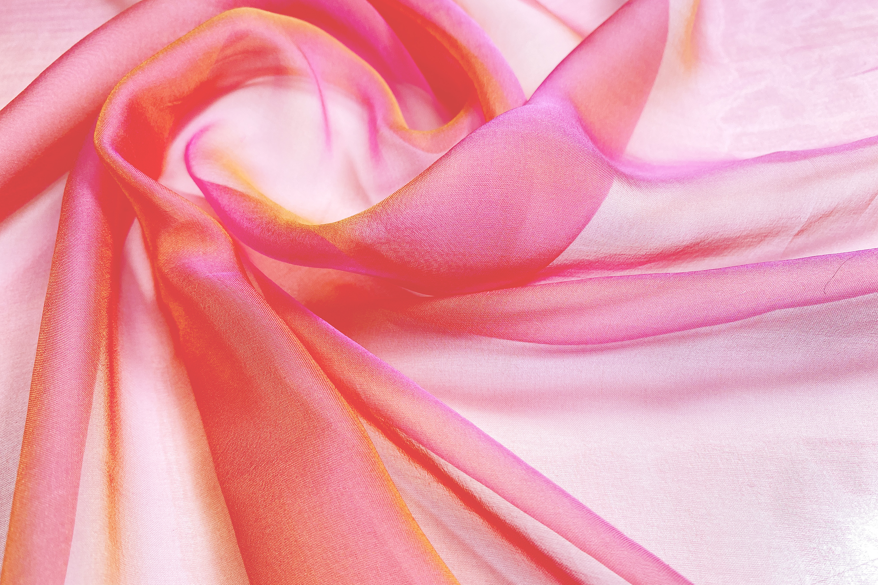 Chiffon changierend rosa-orange